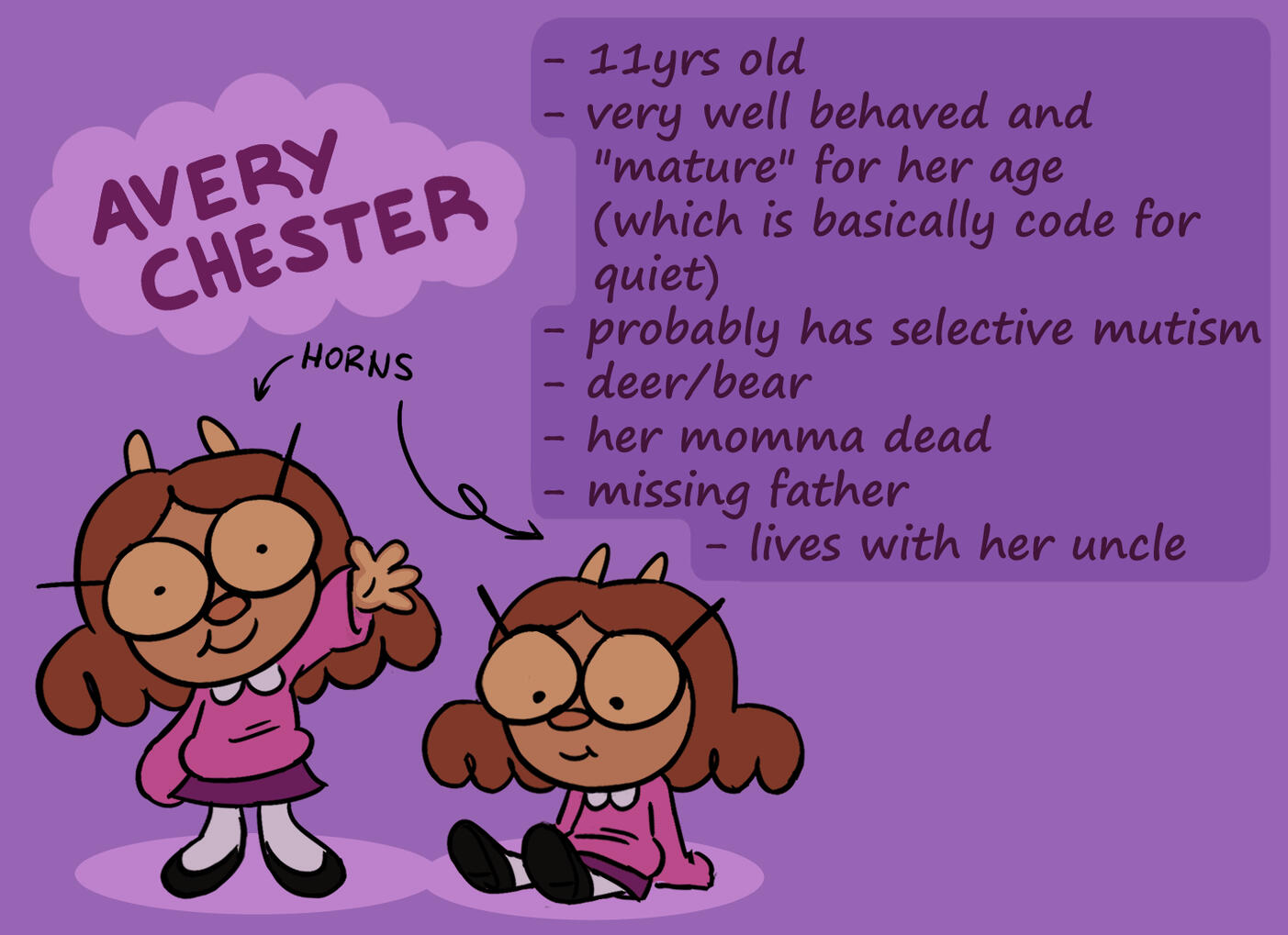 the young girl (behind the woods)