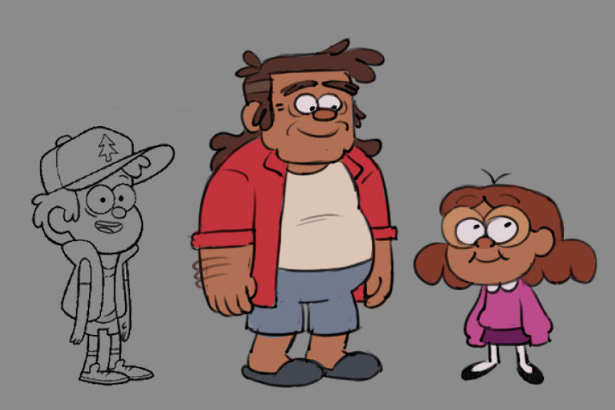 my ocs in the style of gravity falls
